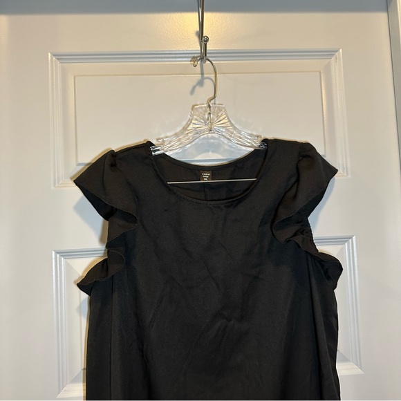 SheIn Curve Black Scoop Neck Flutter Sleeve Dress 1XL - Picture 5 of 8